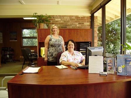 Our friendly staff is here to help you. Pictured Ginger and Jennifer.