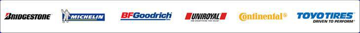 We carry products from Bridgestone, Michelin, BFGoodrich, Uniroyal, Continental, and Toyo Tires.