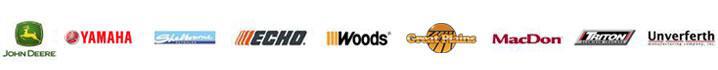 We carry products from John Deere, Yamaha, Shelbourne, Echo, Woods, Great Plains, MacDon, Triton, and Unverferth.