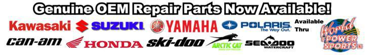 Genuine repair parts for Kawasaki, Honda, Yamaha, Suzuki and more!