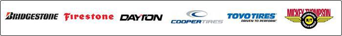 We carry products from Bridgestone, Firestone, Dayton, Cooper, Toyo, and Mickey Thompson.