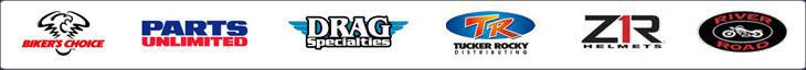 We carry products from Biker's Choice, Parts Unlimited, Drag Specialties, Tucker Rocky, Z1R, and River Road.