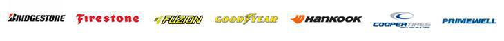 We carry great products from Bridgestone, Firestone, Fuzion, Goodyear, Hankook, Cooper Tires, and Primewell.
