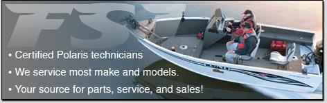 Certified Polaris technicians. We service most makes and models. Your source for parts, service, and sales!