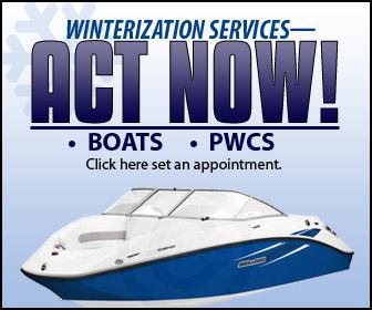 Winterization Services for Boats and PWCs: Act now! Click here to set an appointment.