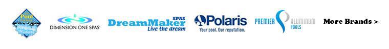 We offer great products by Pool Factory, Dimension One Spas, DreamMaker Spas, Polaris, and Premier.