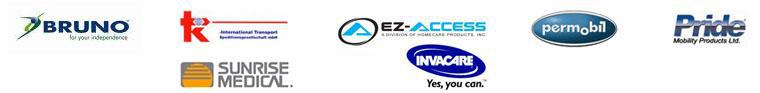 We carry products from Bruno, TK Access, EZ-Access, Permobile, Pride, Sunrise Medical, and Invacare.
