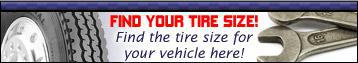 Find your tire size! Find the tire size for your vehicle here!