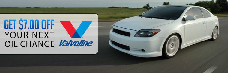 Get $7.00 off your next oil change.