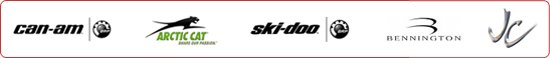 We carry products from Can Am, Arctic Cat, Ski Doo, Bennington, and JC.