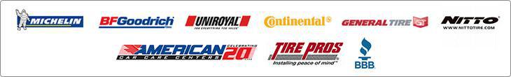 We are an American Car Care Center and Tire Pros dealer, and proudly carry products from Michelin, BFGoodrich, Uniroyal, Continental, General, and Nitto.