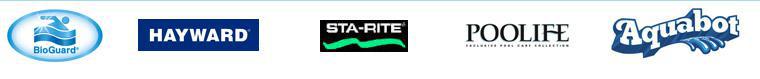 We carry products from Bioguard, Hayward, Sta-rite, Poolife, and Aquabot.
