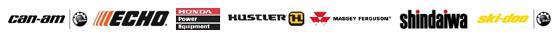 We carry Can-Am, Echo, Honda Power Equipment, Hustler, Massey Ferguson, Shindaiwa, and Ski-Doo products.