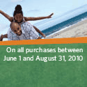 On all purchases between June 1 and August 31, 2010