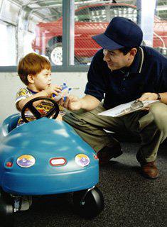 Child and Technician