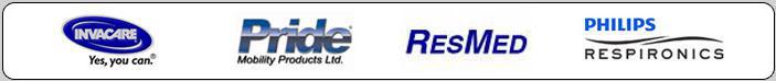 We carry products from Invacare, Pride, ResMed, and Philips Respironics.