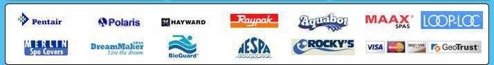 We carry products from Pentair, Polaris, Hayward, Raypak, Aquabot, MAAX Spas, LOOP-LOC, Merlin Spa Covers, DreamMaker Spas, BioGuard, and Rocky's. We are affiliated with the Northeast Spa & Pool Association. We accept Visa, MasterCard, and Discover.
