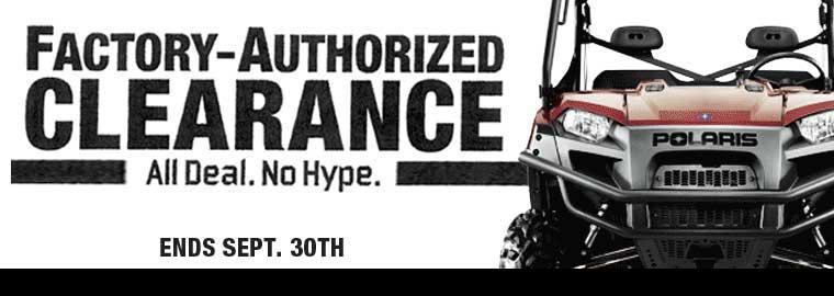 Polaris Factory-Authorized Clearance