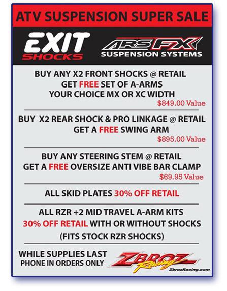 ATV Suspension Super Sale