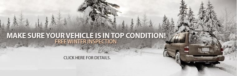 Make sure your vehicle is in top condition with a free winter inspection at Northridge Tire & Brake.