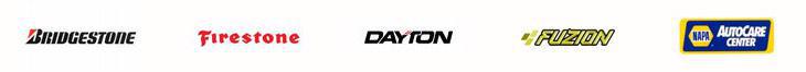 We carry Bridgestone, Firestone, Dayton, Fuzion, and we are a NAPA AutoCare Center.
