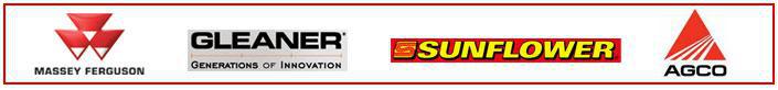 We carry following brands: Massey Ferguson, Gleaner, Sunflower, and AGCO.