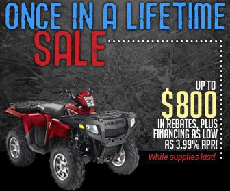 Once in a lifetime sale. Up to $800 in rebates, plus financing as low as 3.99% APR. While supplies last!