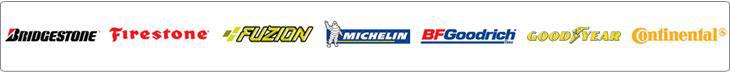 Brands we carry include Michelin, BFGoodrich, Goodyear, Continental, Bridgestone, Firestone, and Fuzion.