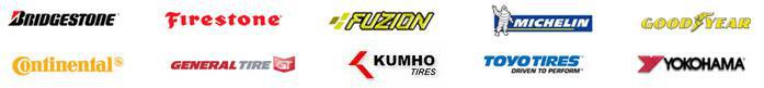 We carry Bridgestone, Firestone, Michelin, Goodyear, Continental, and General.
