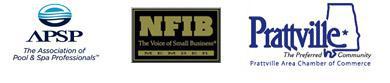 We are affiliated with The Association of Pool and Spa Professionals, NFIB, and the Prattville Chamber of Commerce. 
