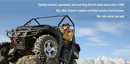 Family owned, operated, and serving the tri-state area since 1960. We offer Polaris master certified service technicians. We ride what we sell.