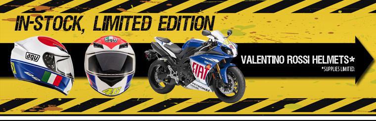 Limited edition Rossi helmets and motorcycles are now in stock.