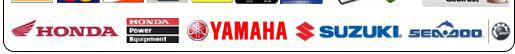We carry Honda, Honda Power Equipment, Yamaha, Suzuki, and Sea-Doo products.