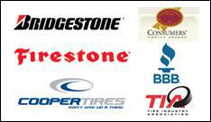We carry products from Bridgestone, Firestone, and Cooper. We are a member of the Better Business Bureau and are affiliated wtih TIA. We have been awarded with Cosumers' Choice Awards for Business Excellence.