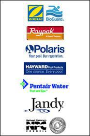 We carry Zodiac, BioGuard, Raypak, Polaris, Hayward, Pentair Water, and Jandy products. We are a member of the National Plasterers Council.