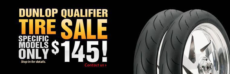 Stop in for details about the Dunlop Qualifier Tire Sale! Click here to contact us.