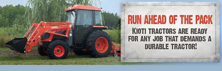 Kioti tractors are ready for any job that demands a durable tractor!