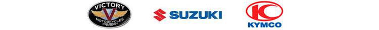 We proudly carry products from Victory, Suzuki, and KYMCO.