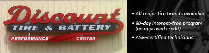All major tire brands available. 90-day interest-free program (on approved credit). ASE-certified technicians.