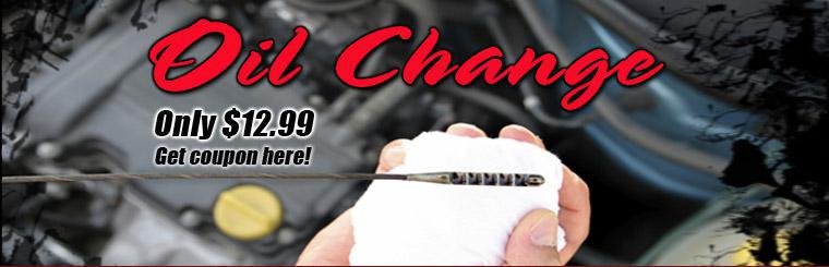 Get an oil change for only $12.99! Click here for coupon.
