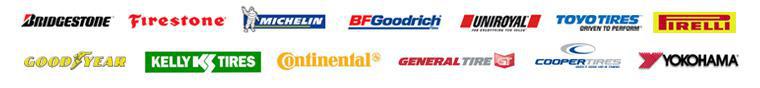 We carry Bridgestone, Firestone, Michelin, BFGoodrich, Uniroyal, Toyo, Pirelli, Goodyear, Continental, General, Cooper, Yokohomo, and Kelly.