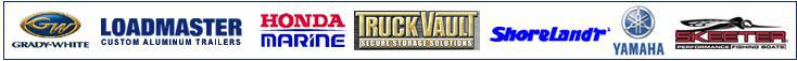 We carry Grady-White, Loadmaster, Honda Marine, TruckVault, Shoreland'r, Yamaha, and Skeeter products.