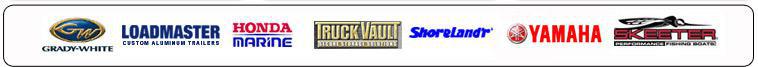 We carry Grady-White, Loadmaster, Honda Marine, Truck Vault, ShoreLand'r, Yamaha, and Skeeter.