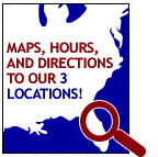 Maps, hours, and directions to our 3 locations!