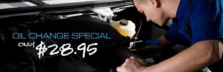 Get an oil change for only $28.95!