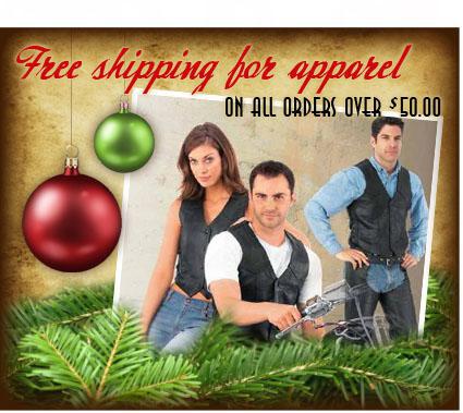 Free shipping for apparel on all orders over $50.00!