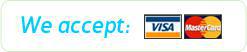 We accept Visa and MasterCard.