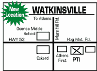 Watkinsville Map