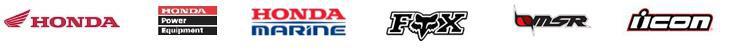 We carry products from Honda, Honda Power Equipment, Honda Marine, Honda Powerhouse Dealer, Fox Racing, MSR, and Icon.