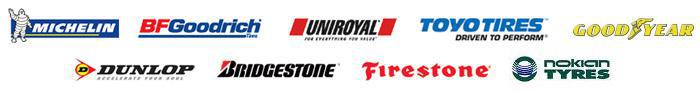 We carry Michelin, BFGoodrich, Uniroyal, Toyo, Goodyear, Dunlop, Bridgestone, Firestone, and Nokian Tyres products.